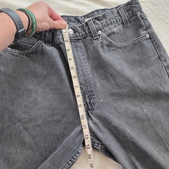 Vintage Levis 550 Fit Faded Black Jeans Orange Tab 34 Inch Waist 38×32 - Picture 8 of 11